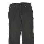 DICKIES Womens Black Regular Fit Straight Cotton Blend Jeans W32 L32 Workwear