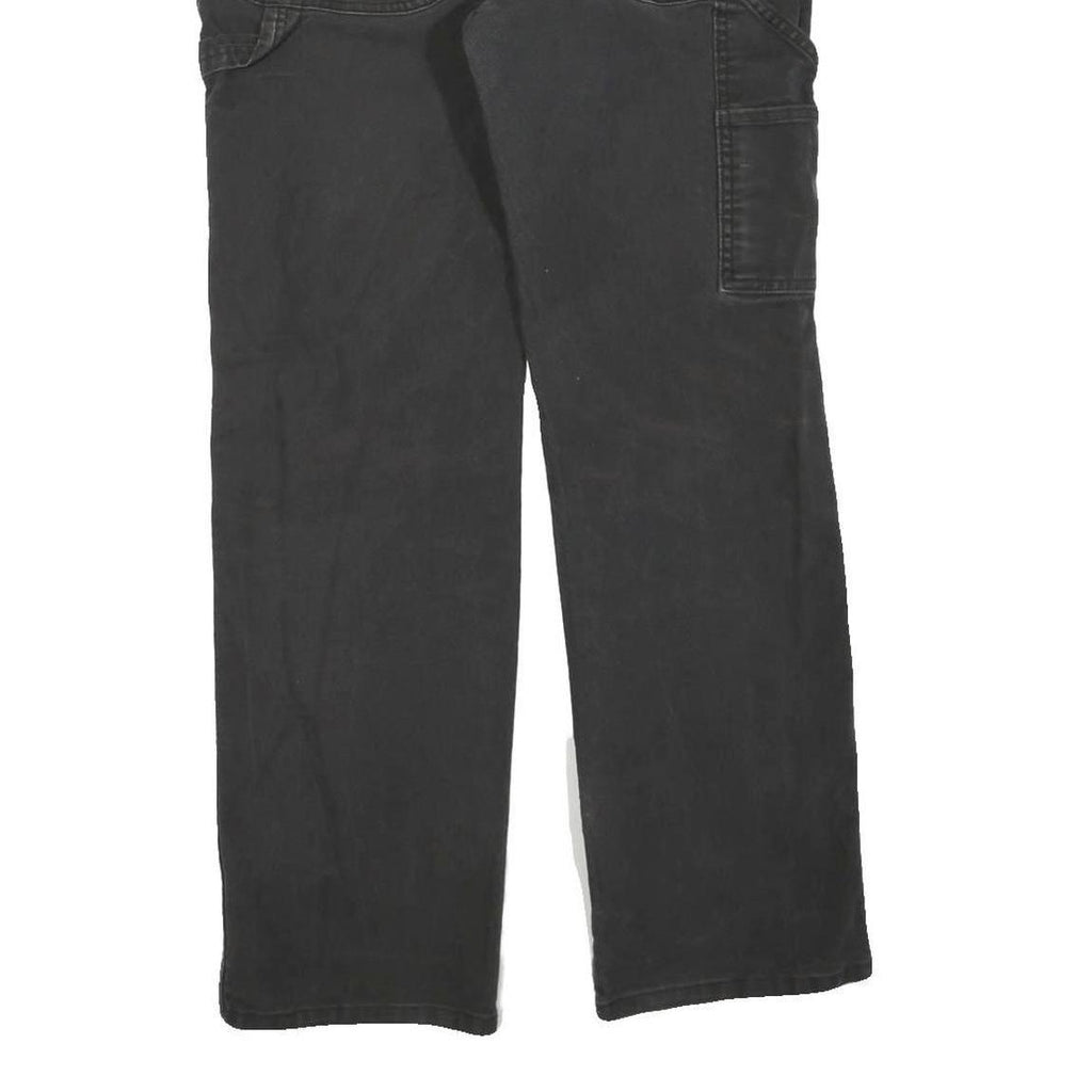 DICKIES Womens Black Regular Fit Straight Cotton Blend Jeans W32 L32 Workwear