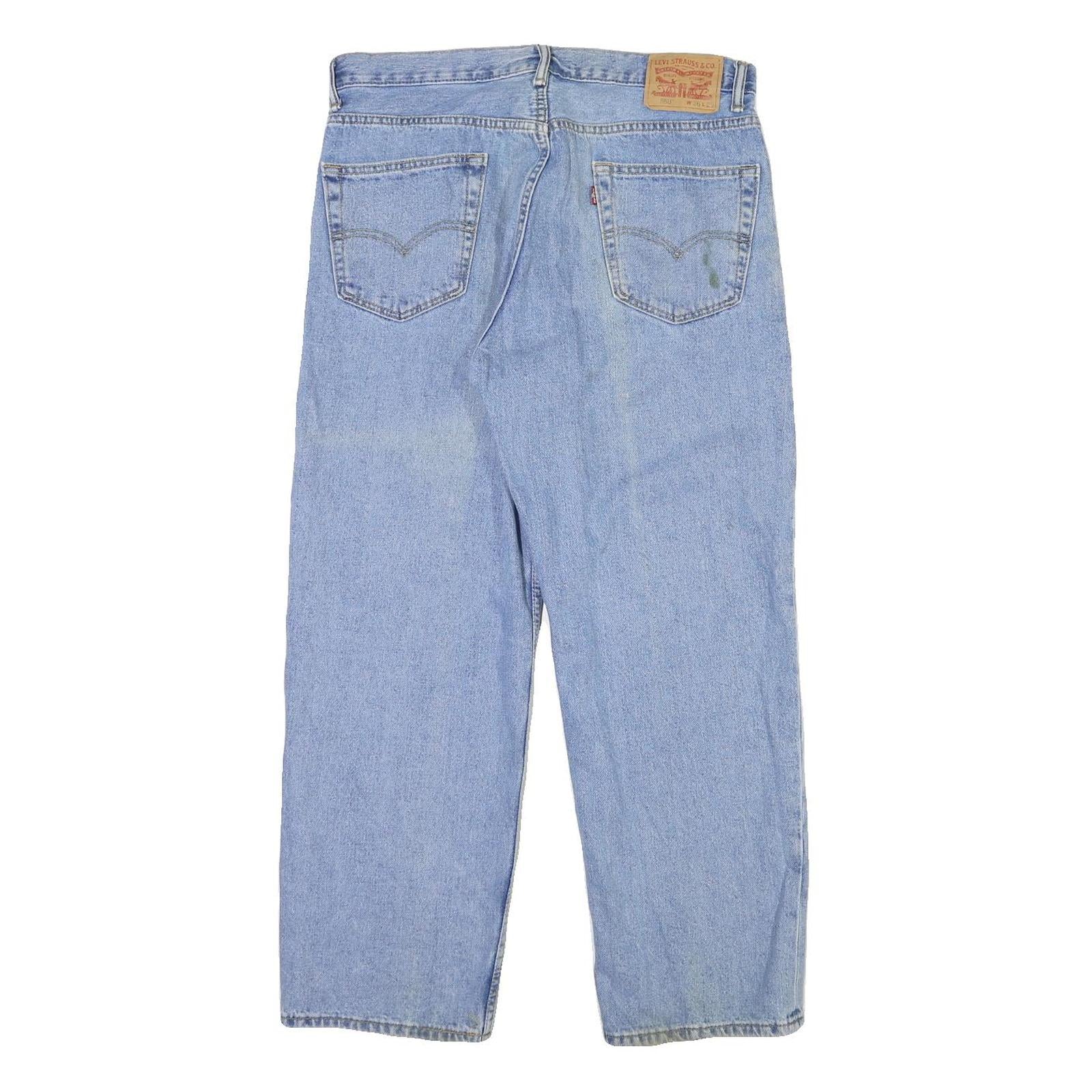 LEVI'S 550 Mens Jeans Blue Regular Loose Denim Medium W36 L29 Classic Fit Button