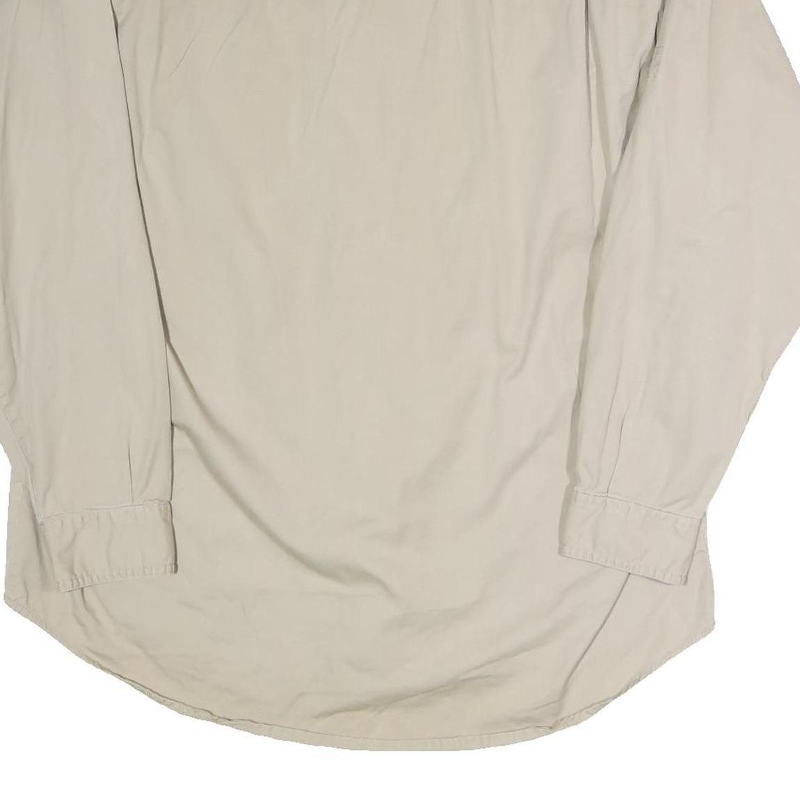 BUGLE BOY Mens Beige Casual Shirt XL Cotton Blend Button Front Pockets