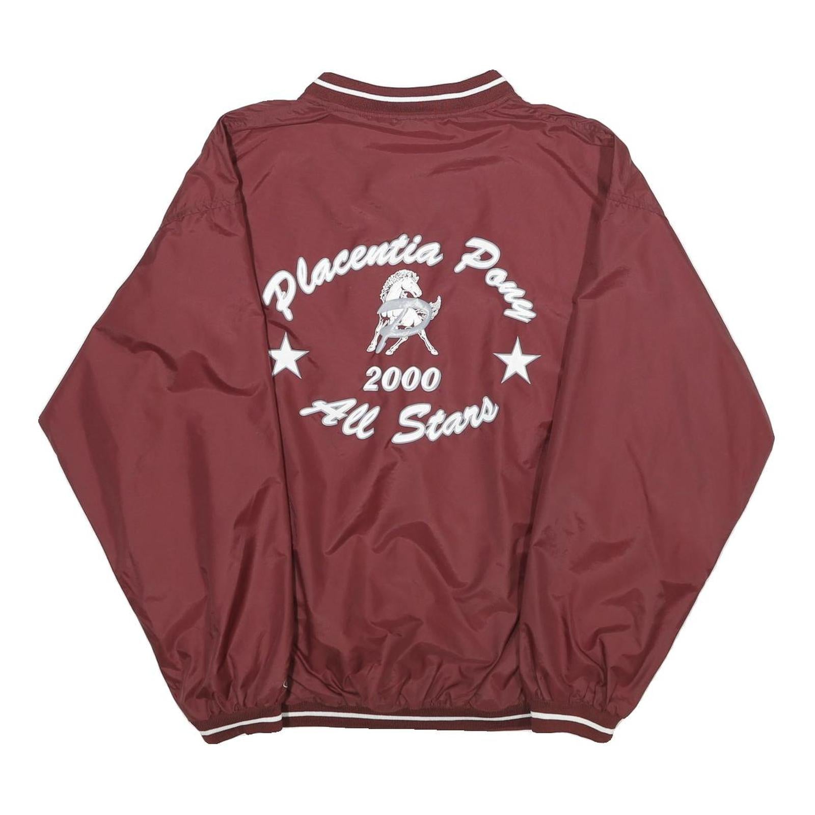 RAWLINGS Mens Maroon Akasaki 7 V-Neck M Nylon Sweatshirt Sports Team
