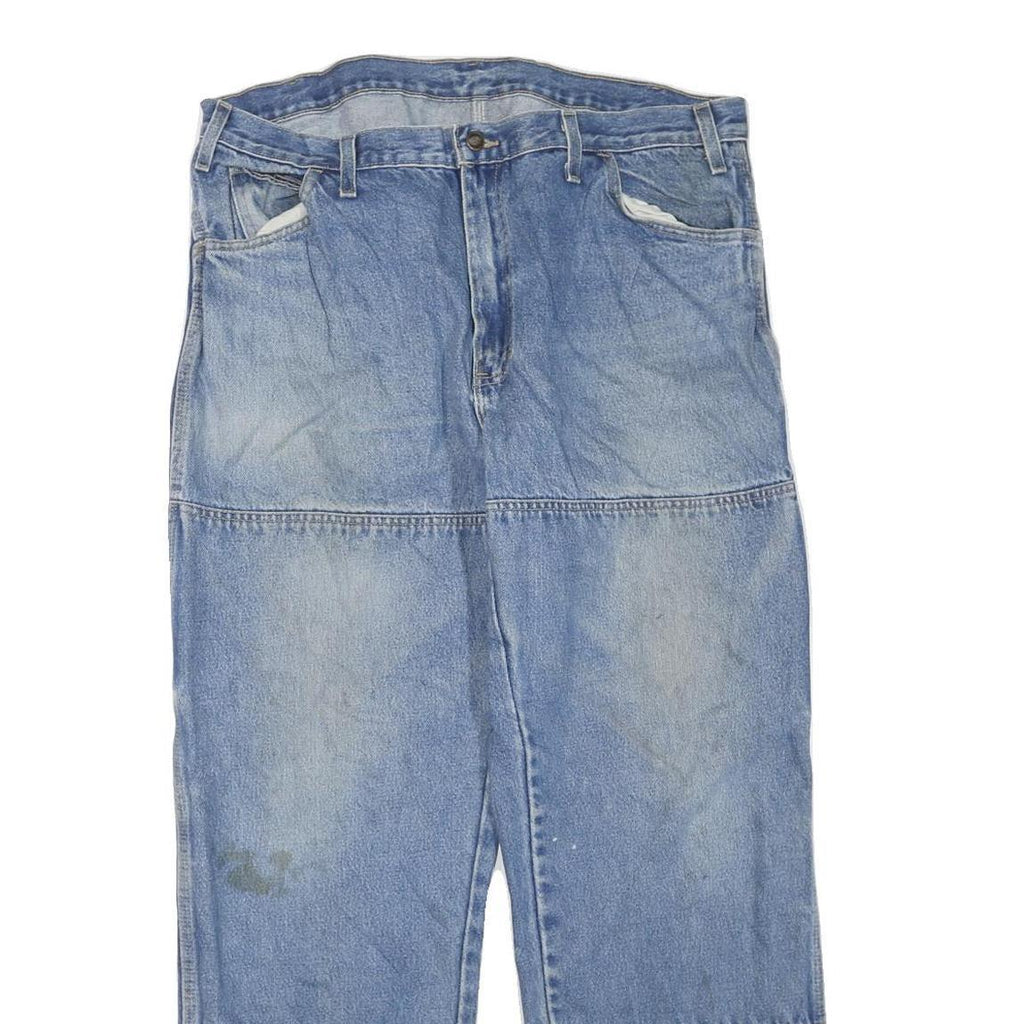 DICKIES Mens Jeans Blue Regular Loose Denim Medium W38 L32 Workwear Utility