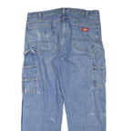 DICKIES Mens Jeans Blue Regular Loose Denim Medium W38 L32 Workwear Utility