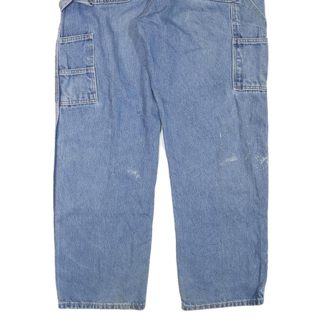 DICKIES Mens Jeans Blue Regular Loose Denim Medium W38 L32 Workwear Utility