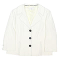 CC Womens White Jacket UK 18 Polyester Blend Button Classic Formal