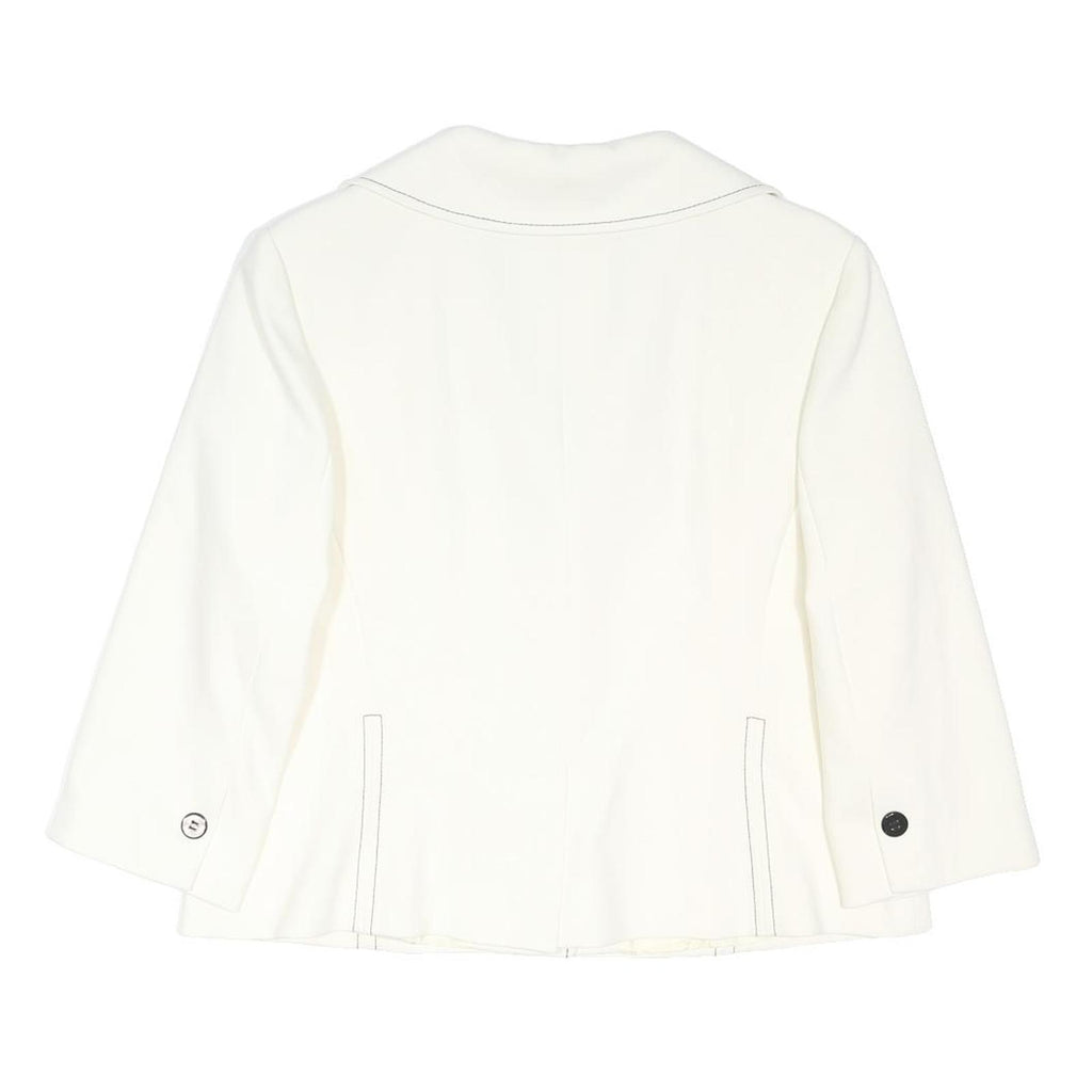 CC Womens White Jacket UK 18 Polyester Blend Button Classic Formal