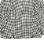 SMARTI STYLE Womens Black & White Check Jacket UK 12 Wool Blend Button Closure