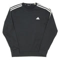 ADIDAS Mens Black Crew Neck Sweatshirt Size M Athletic Cotton Blend Casual