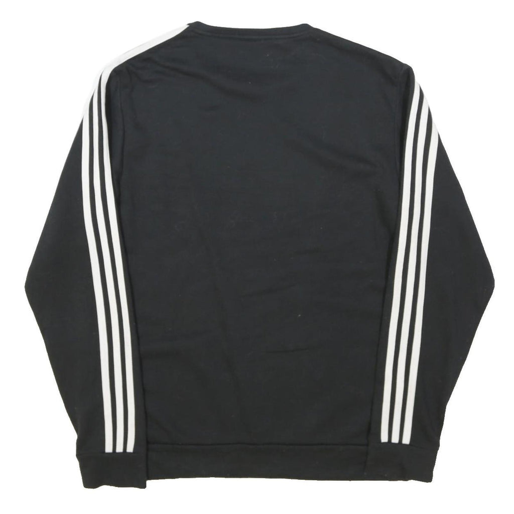 ADIDAS Mens Black Crew Neck Sweatshirt Size M Athletic Cotton Blend Casual