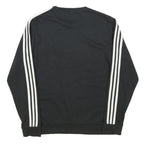 ADIDAS Mens Black Crew Neck Sweatshirt Size M Athletic Cotton Blend Casual