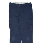 DICKIES Cargo Mens Trousers Blue Slim Straight W32 L30