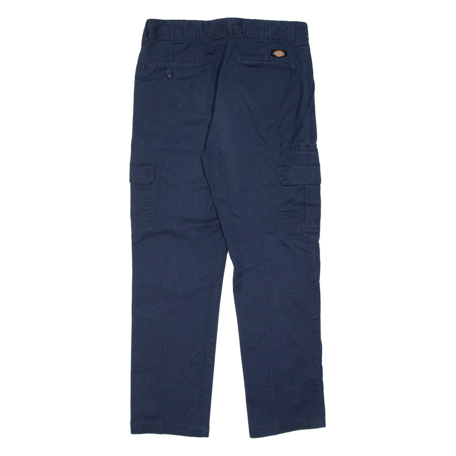 DICKIES Cargo Mens Trousers Blue Slim Straight W32 L30
