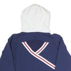 CHAMPION Womens Navy & White Hoodie S Cotton Blend Casual Pullover