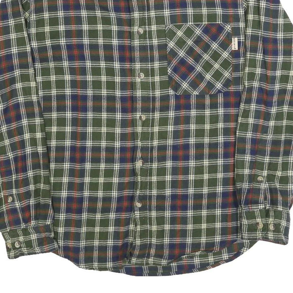 WOOLRICH Mens Green & Blue Check Shirt M Classic Plaid Pattern Long Sleeve