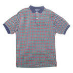 NAUTICA Mens Polo Shirt Blue Check 2XL