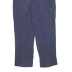 CARHARTT Mens Cotton Blend Navy Relaxed Straight Trousers W34 L32 Workwear Zip