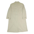MARCONA Womens Cream Cotton Blend Jacket L Plain Zip Closure Classic Fit