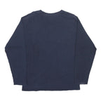 CHAMPION Mens Blue Long Sleeve Crew Neck Cotton Blend L T-Shirt Classic