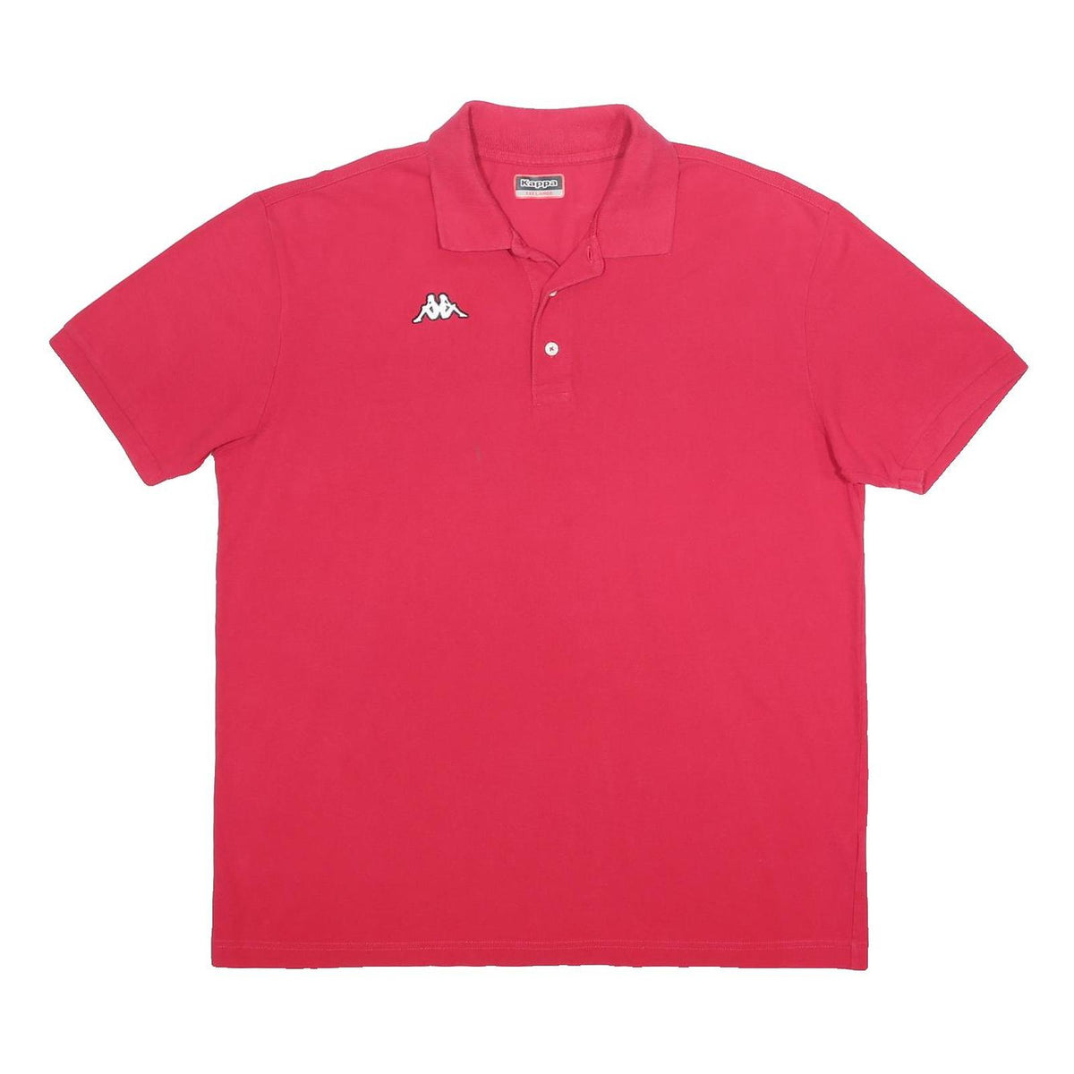 KAPPA Mens Red Short Sleeve Plain Polo Shirt 3XL Cotton Classic Casual
