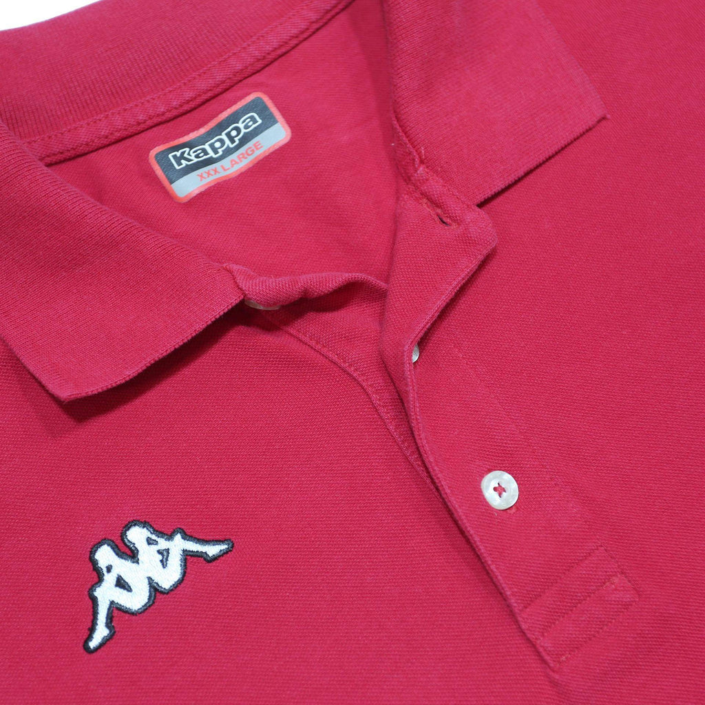 KAPPA Mens Red Short Sleeve Plain Polo Shirt 3XL Cotton Classic Casual