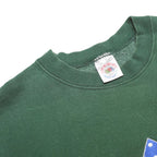 FRUIT OF THE LOOM Mens Green All Seasons Ski Club Crew Neck XL Ski Graphic