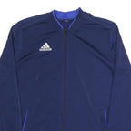 ADIDAS Mens Blue Jacket M Polyester Blend Track Top Sportswear Zip Casual