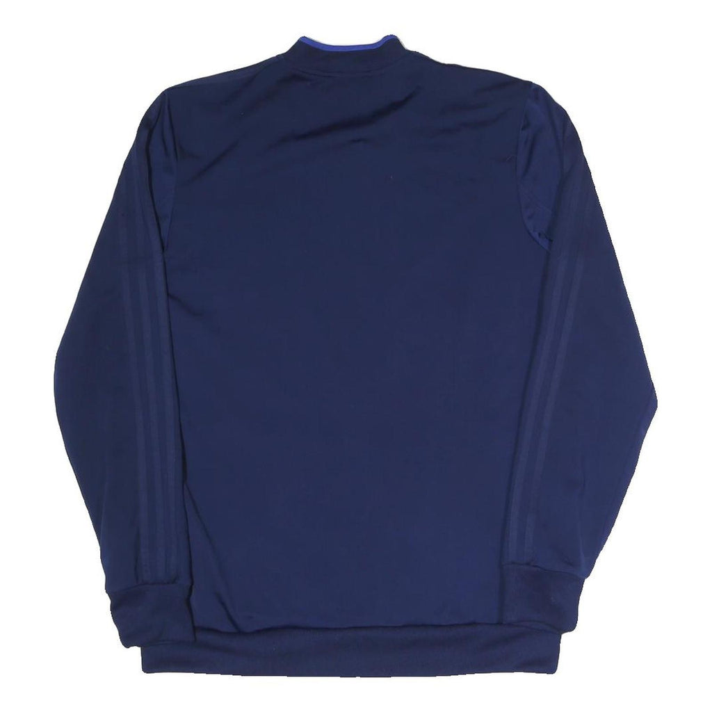 ADIDAS Mens Blue Jacket M Polyester Blend Track Top Sportswear Zip Casual