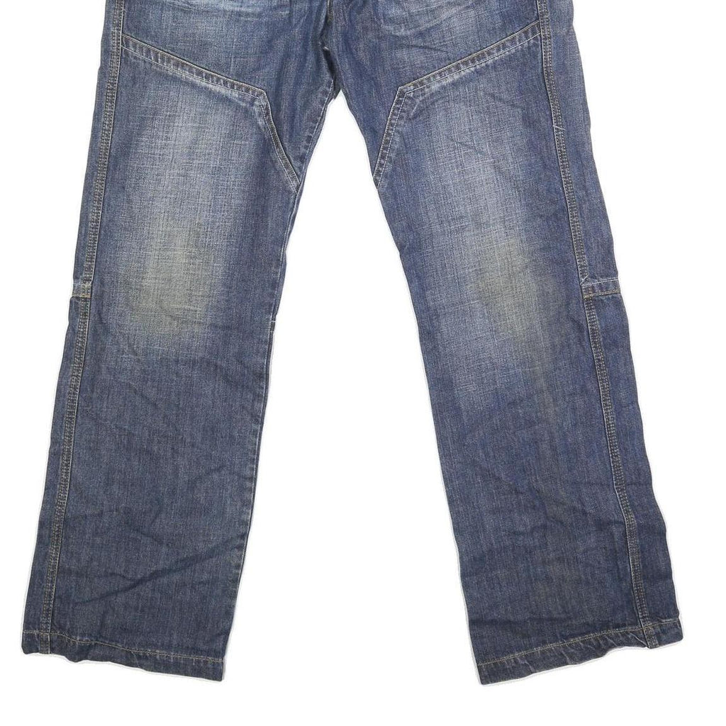 CELIO Mens Relaxed Blue Denim Jeans W36 L34 Casual Cotton Blend Zip Pockets