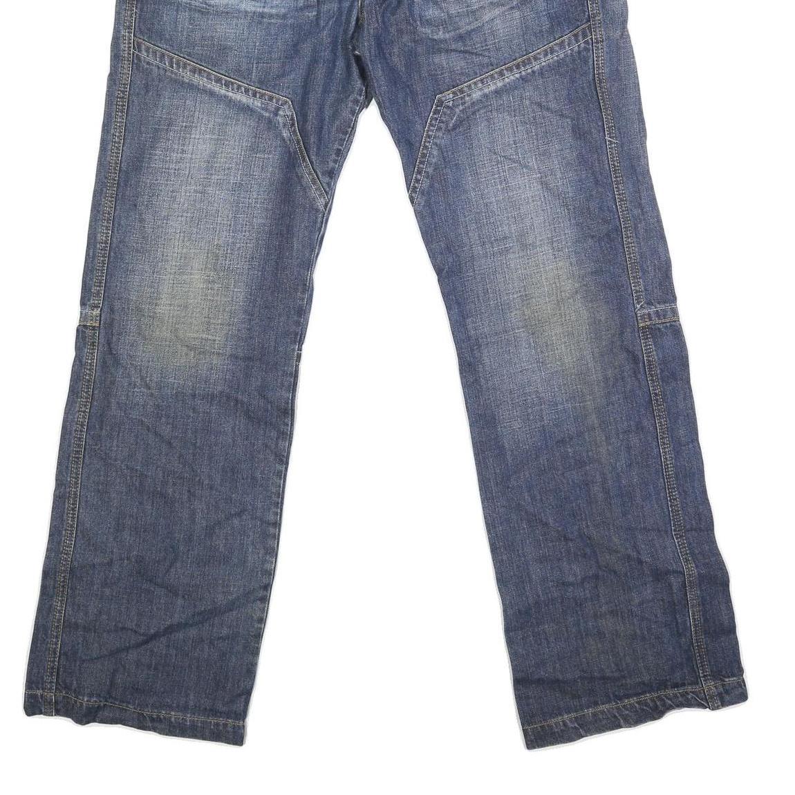 CELIO Mens Relaxed Blue Denim Jeans W36 L34 Casual Cotton Blend Zip Pockets