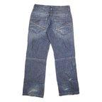 CELIO Mens Relaxed Blue Denim Jeans W36 L34 Casual Cotton Blend Zip Pockets