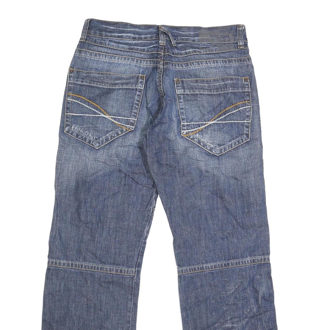 CELIO Mens Relaxed Blue Denim Jeans W36 L34 Casual Cotton Blend Zip Pockets