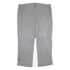 CRIVIT OUTDOOR Mens Polyamide Grey Regular Trousers W42 L28 Outdoor Zip Closure