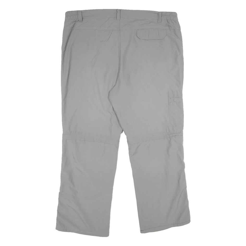 CRIVIT OUTDOOR Mens Polyamide Grey Regular Trousers W42 L28 Outdoor Zip Closure