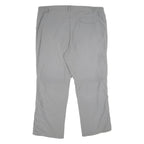 CRIVIT OUTDOOR Mens Polyamide Grey Regular Trousers W42 L28 Outdoor Zip Closure