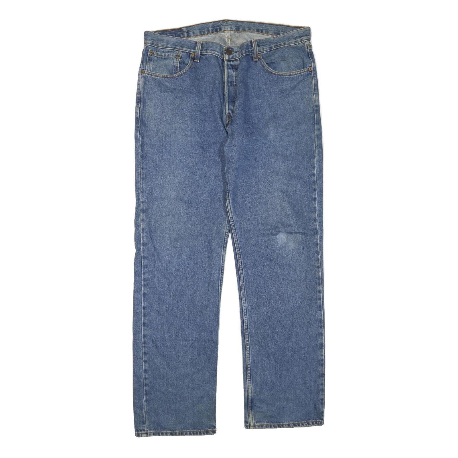 LEVI'S 582 02 Mens Regular Blue Denim Light W38 L34 Classic Zip Jeans