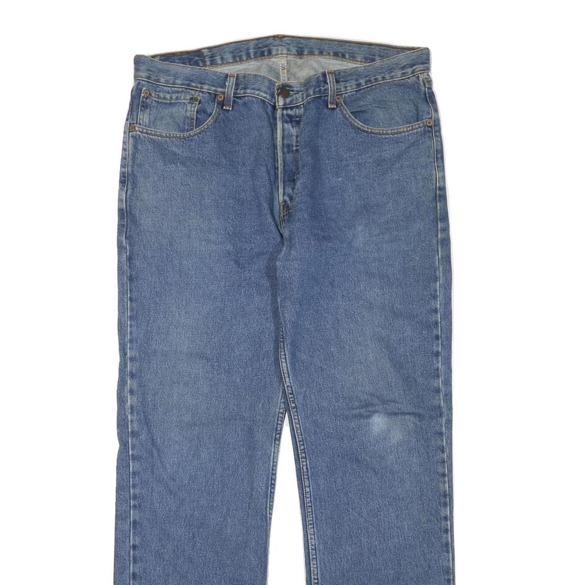 LEVI'S 582 02 Mens Regular Blue Denim Light W38 L34 Classic Zip Jeans