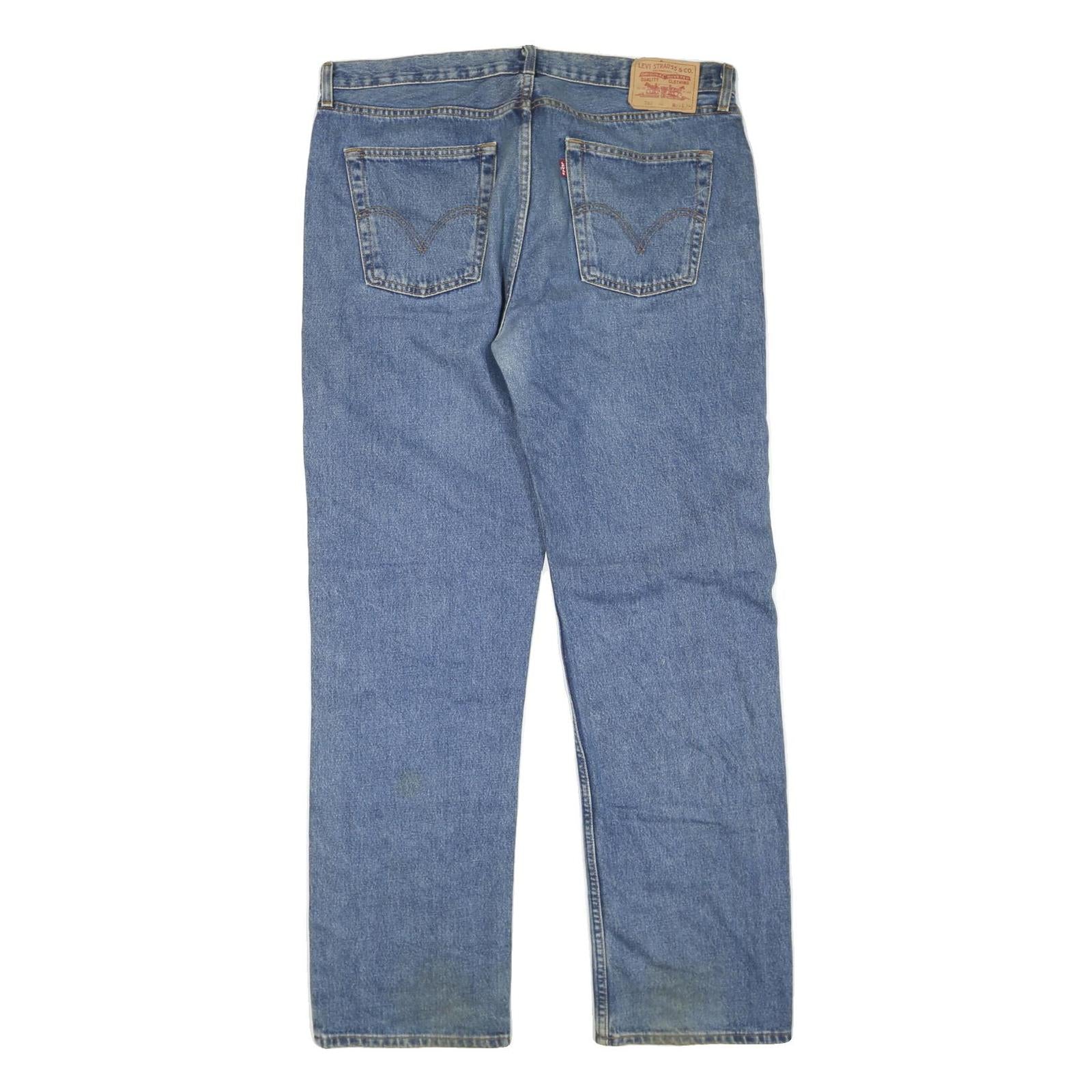 LEVI'S 582 02 Mens Regular Blue Denim Light W38 L34 Classic Zip Jeans