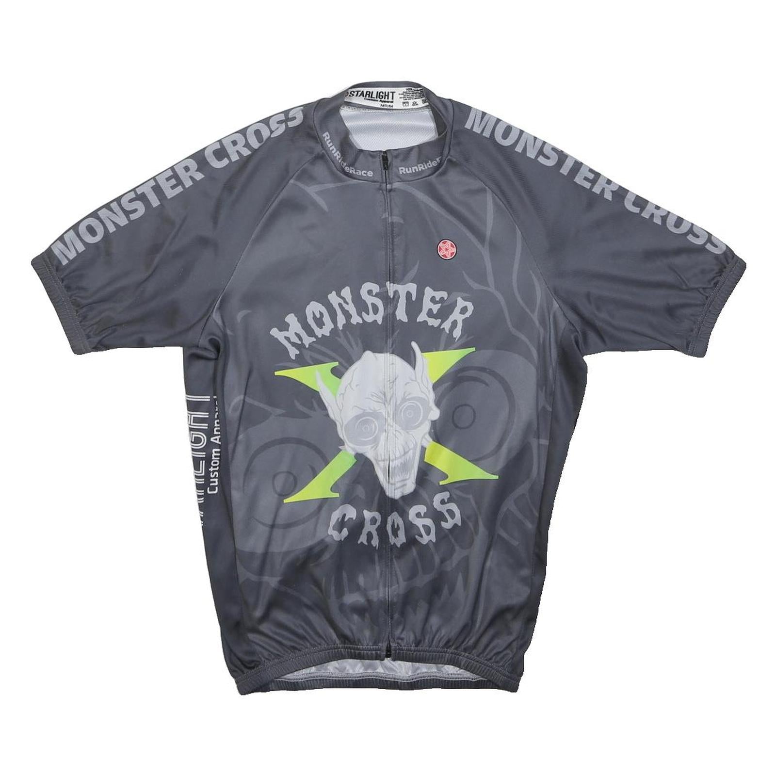 STARLIGHT Boys Black Monster Cross Graphic T-Shirt M Short Sleeve Round Neck