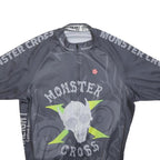 STARLIGHT Boys Black Monster Cross Graphic T-Shirt M Short Sleeve Round Neck