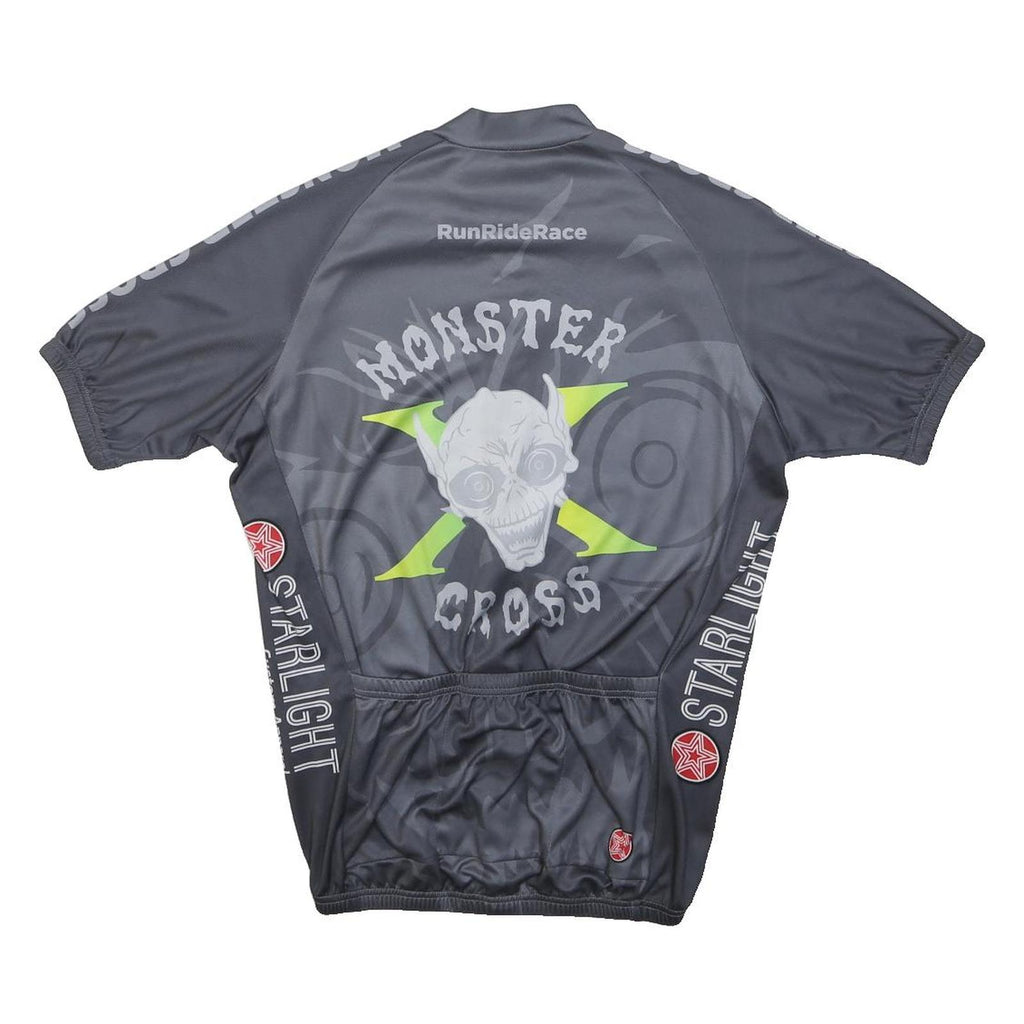 STARLIGHT Boys Black Monster Cross Graphic T-Shirt M Short Sleeve Round Neck