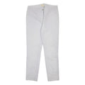 MICHAEL KORS Womens White Slim Fit Cotton Blend Trousers W30 L28 Smart Casual