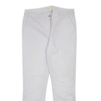 MICHAEL KORS Womens White Slim Fit Cotton Blend Trousers W30 L28 Smart Casual