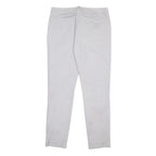 MICHAEL KORS Womens White Slim Fit Cotton Blend Trousers W30 L28 Smart Casual