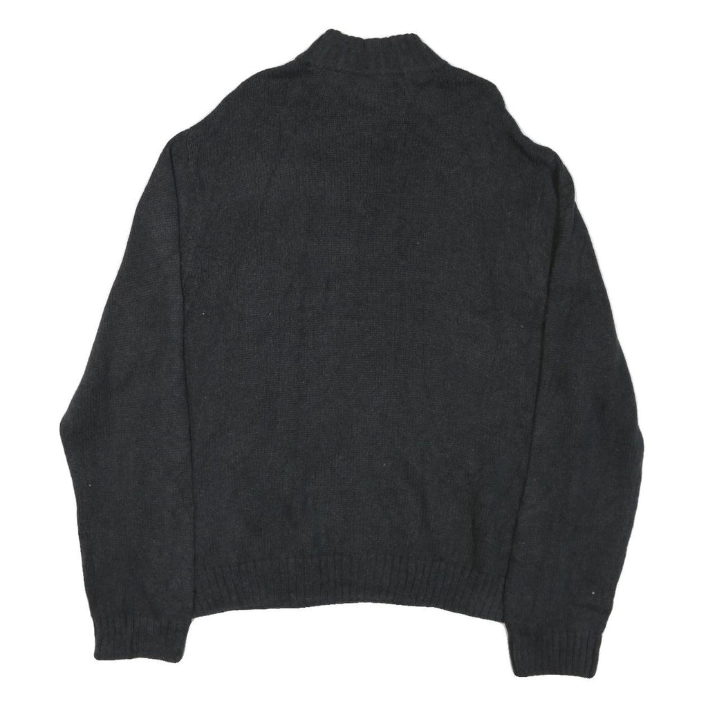 CHAPS Mens Black White & Blue Patterned Pullover Jumper Crew Neck Basic Knit 3XL