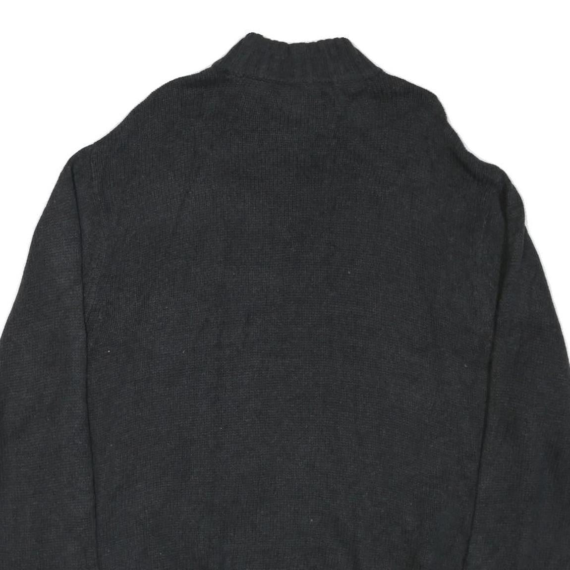 CHAPS Mens Black White & Blue Patterned Pullover Jumper Crew Neck Basic Knit 3XL