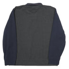 TOMMY HILFIGER Mens Black & Navy Half Zip Sweatshirt XL Long Sleeve Casual