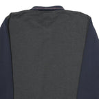 TOMMY HILFIGER Mens Black & Navy Half Zip Sweatshirt XL Long Sleeve Casual