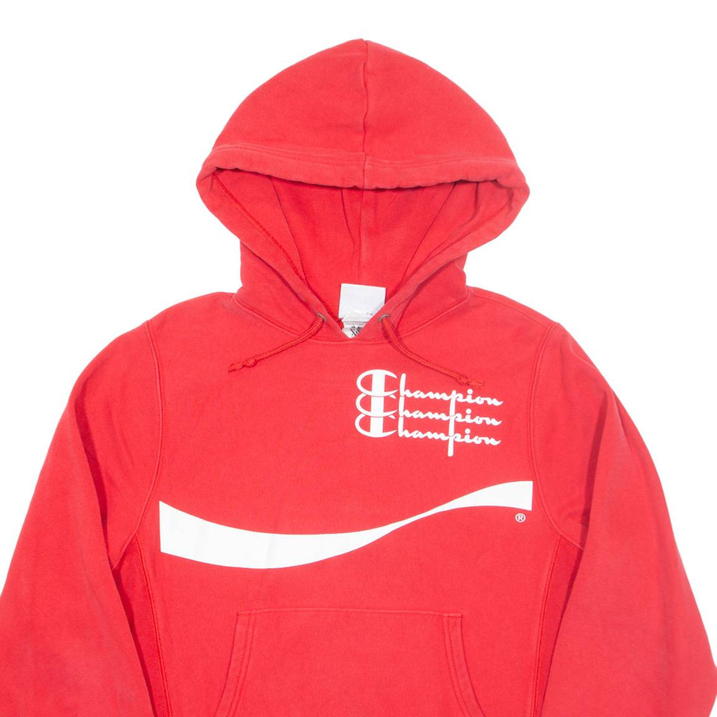 CHAMPION REVERSE WEAVE Coca-Cola Mens Red Hoodie S