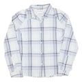 COLUMBIA Womens Blue & Grey Check Shirt L Lightweight Cotton Blend Outdoor