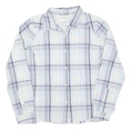 COLUMBIA Womens Blue & Grey Check Shirt L Lightweight Cotton Blend Outdoor